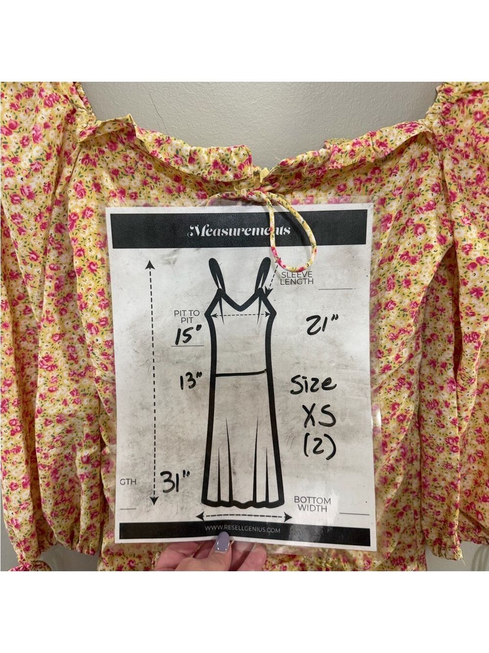 Hello Molly Pink Floral Smocked Mini Dress. Size XS - Picture 10 of 10